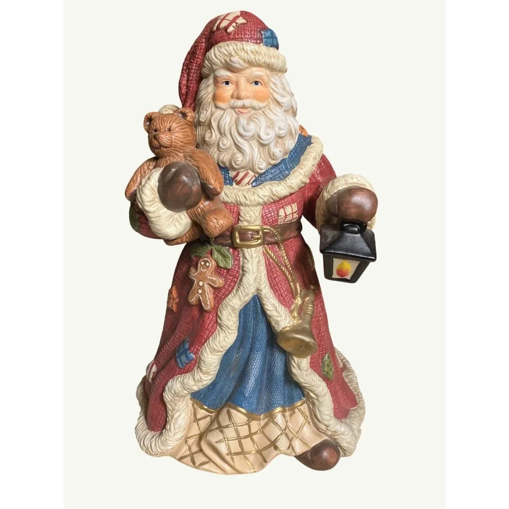 Porcelain Santa Claus Musical Figurine 11